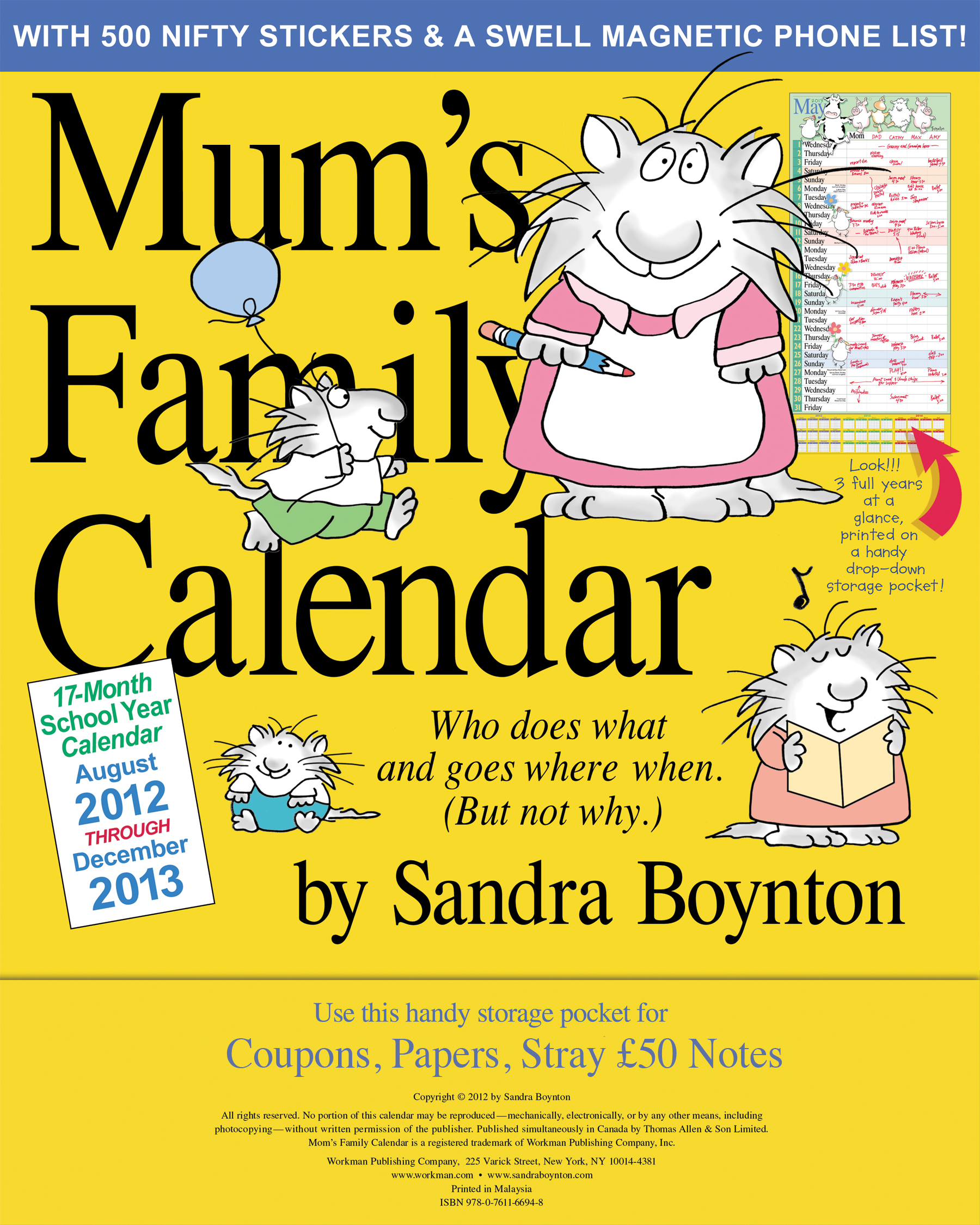Win a Mum's Family Calendar by Sandra Boynton
