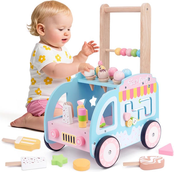 Wooden Baby Walker – Ice Cream Cart