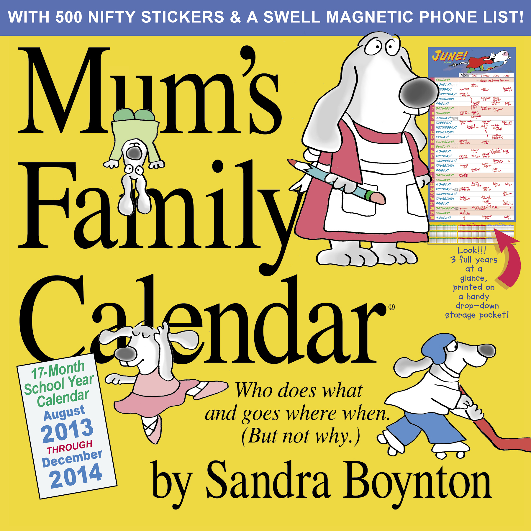 Mum #39 s Family Calendar by Sandra Boynton Parenting Without Tears