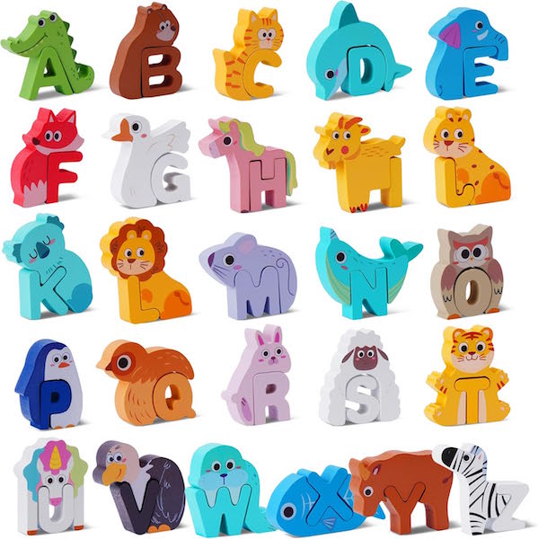 Animal Shape Letter Matching Game from Melofver