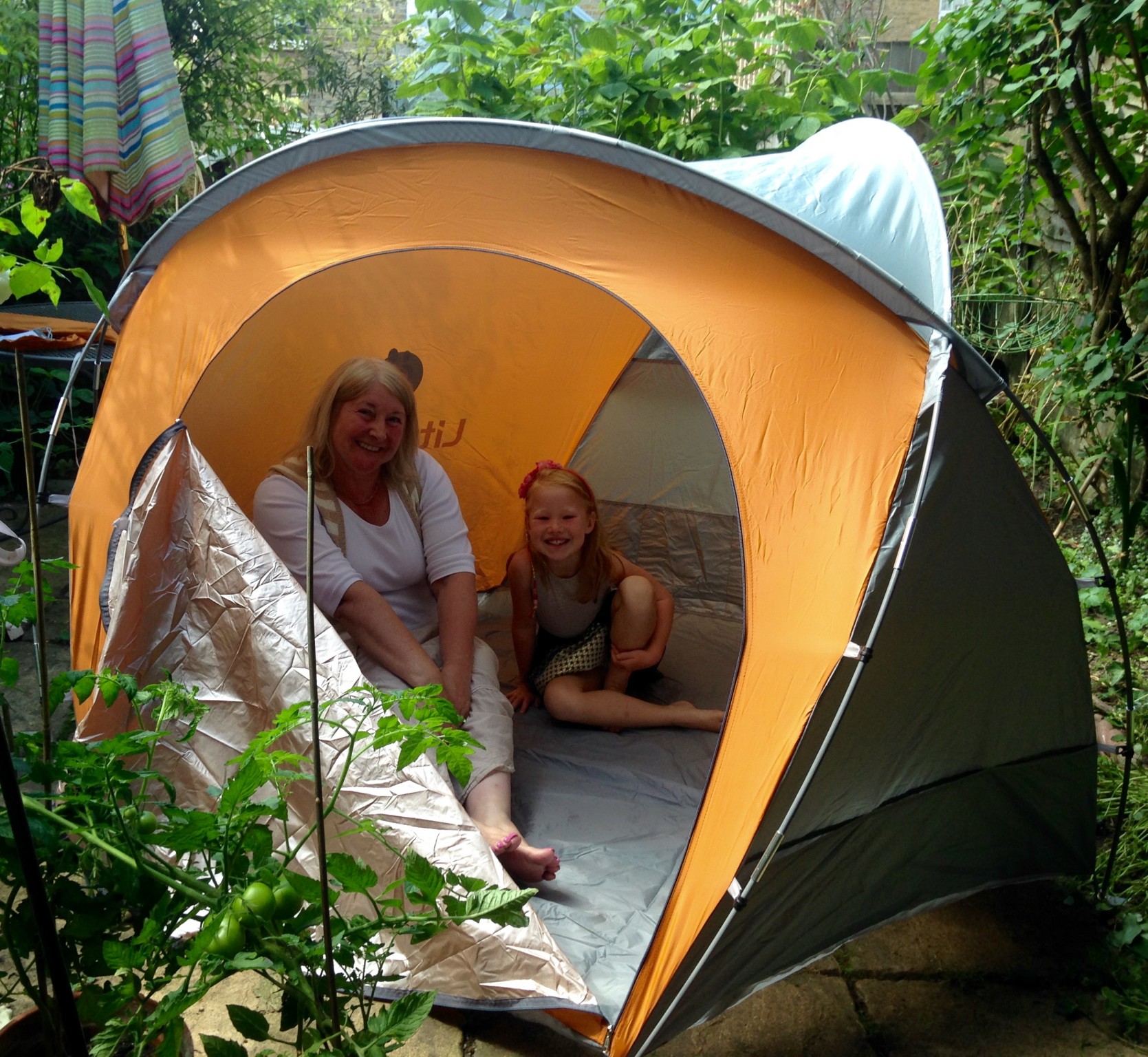 family beach shelter