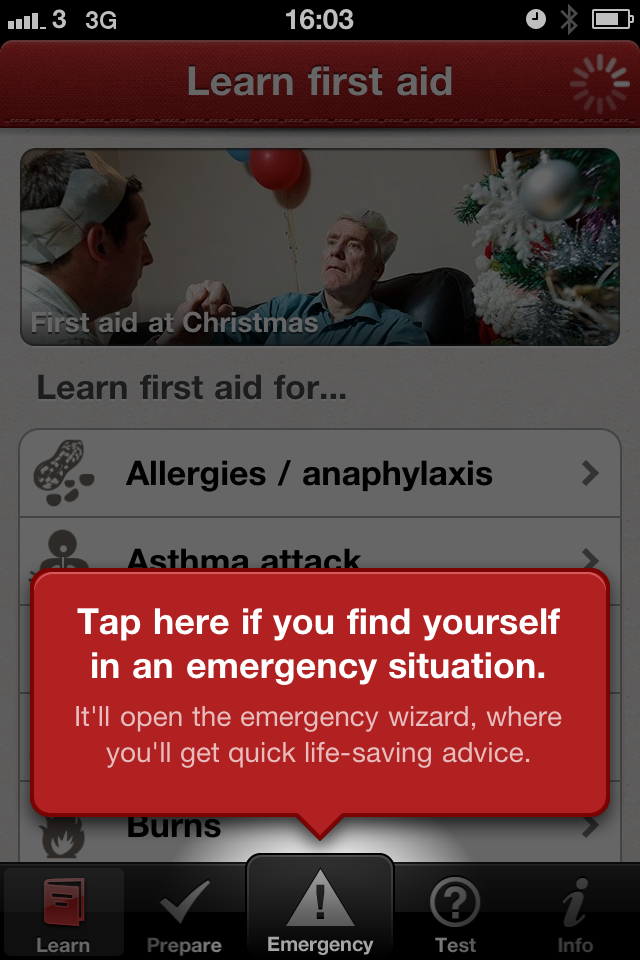 Red Cross first aid app